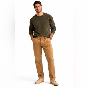 J.Crew Mercantile Corduroy Pants Tan Athletic Fit Casual Stretch 33x32 Mens